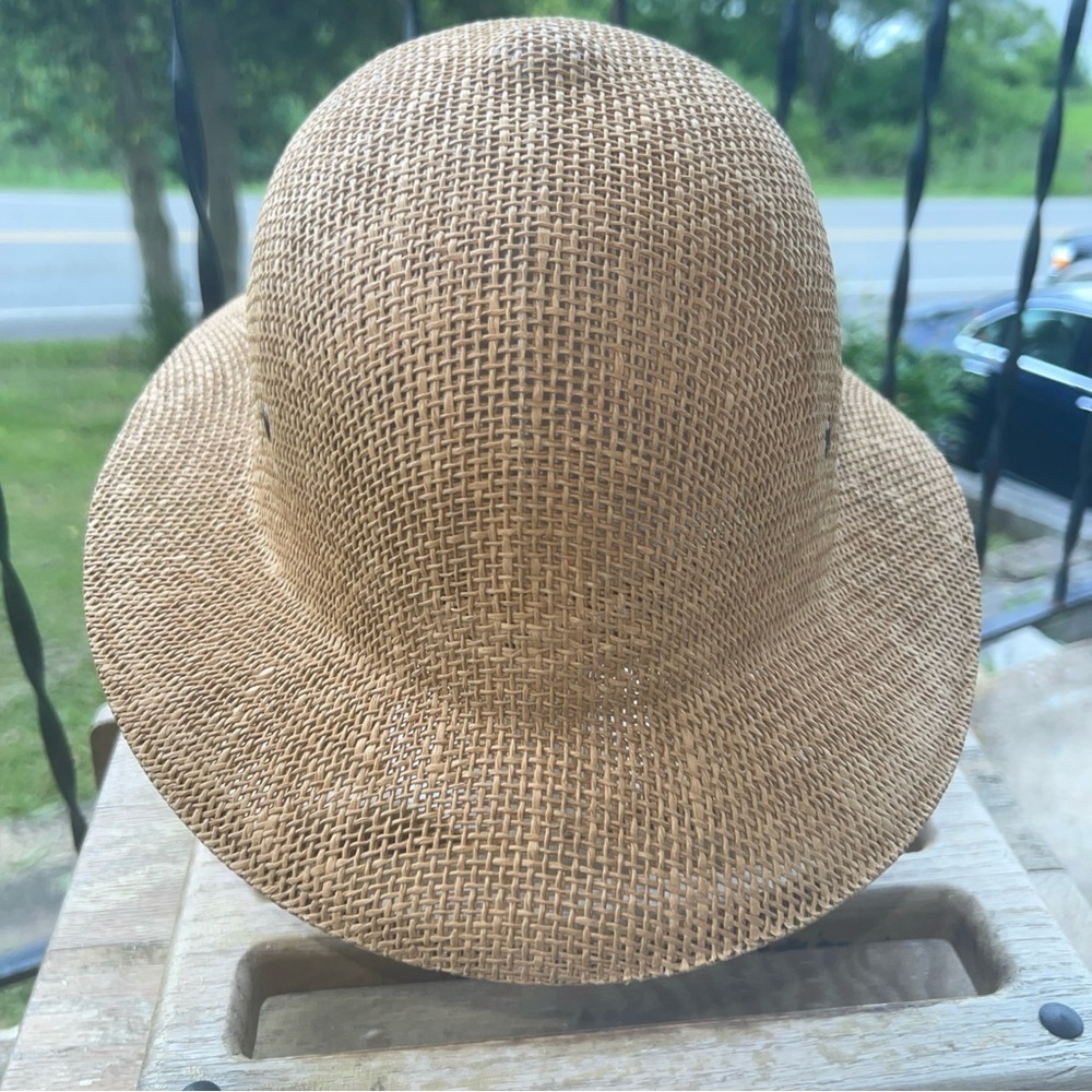 Woven SafariHelmet VTG Adjustable Tan Beekeeper Hat Retro Utility 1980s - Picture 4 of 8